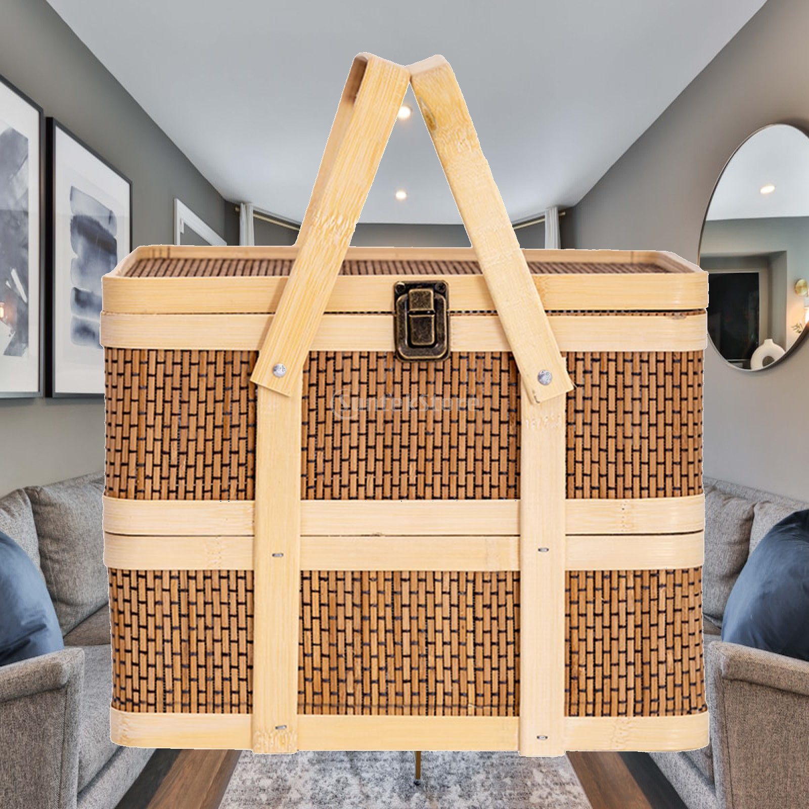 Woven Picnic Basket,Food Stora - Snacks Food Hamper Basket review and price