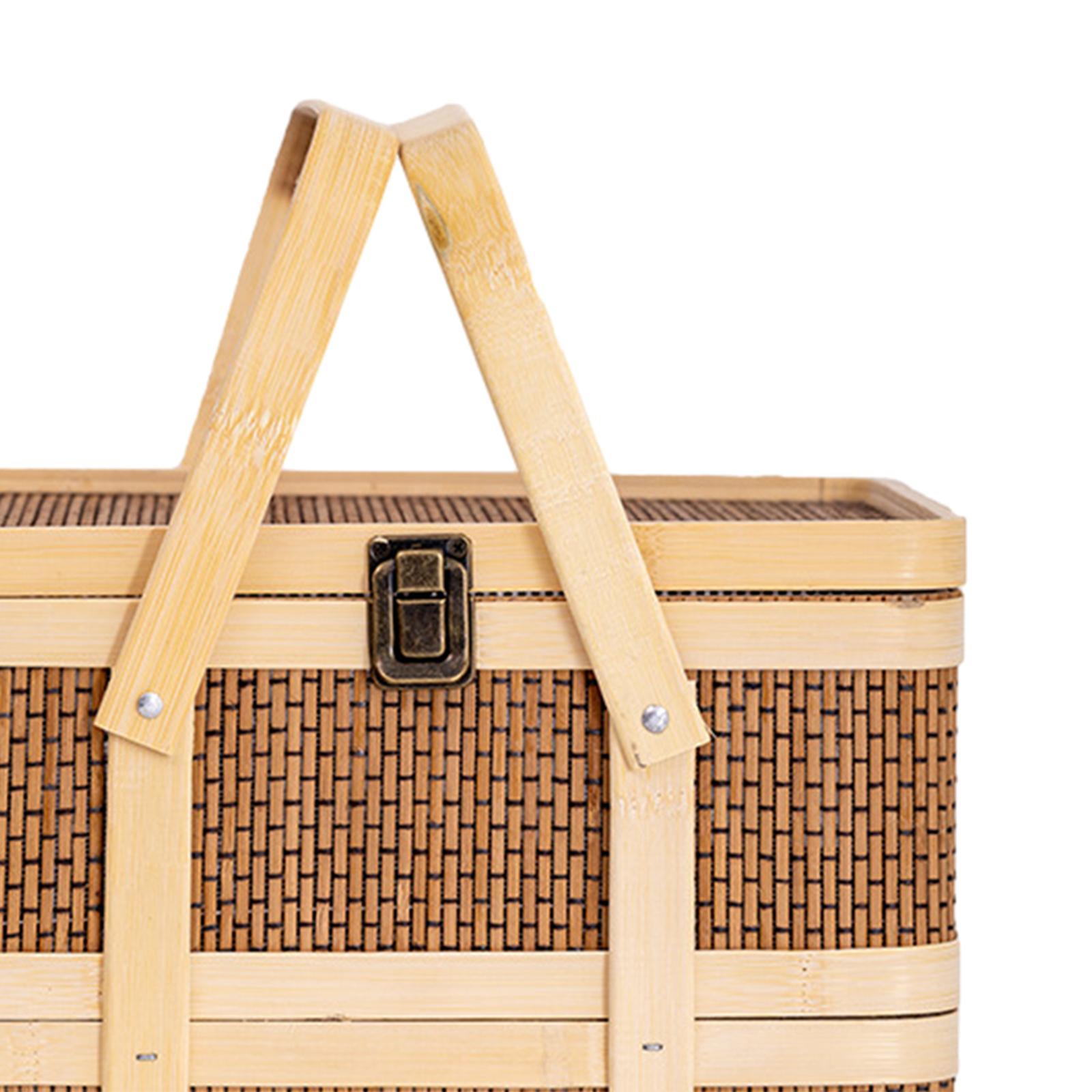 Woven Picnic Basket,Food Stora - Snacks Food Hamper Basket review and price