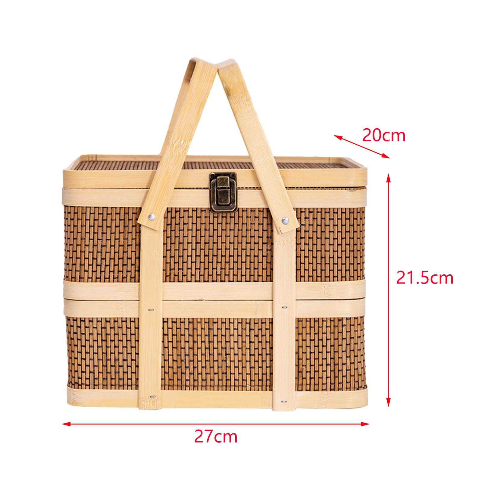 Woven Picnic Basket,Food Stora - Snacks Food Hamper Basket review and price