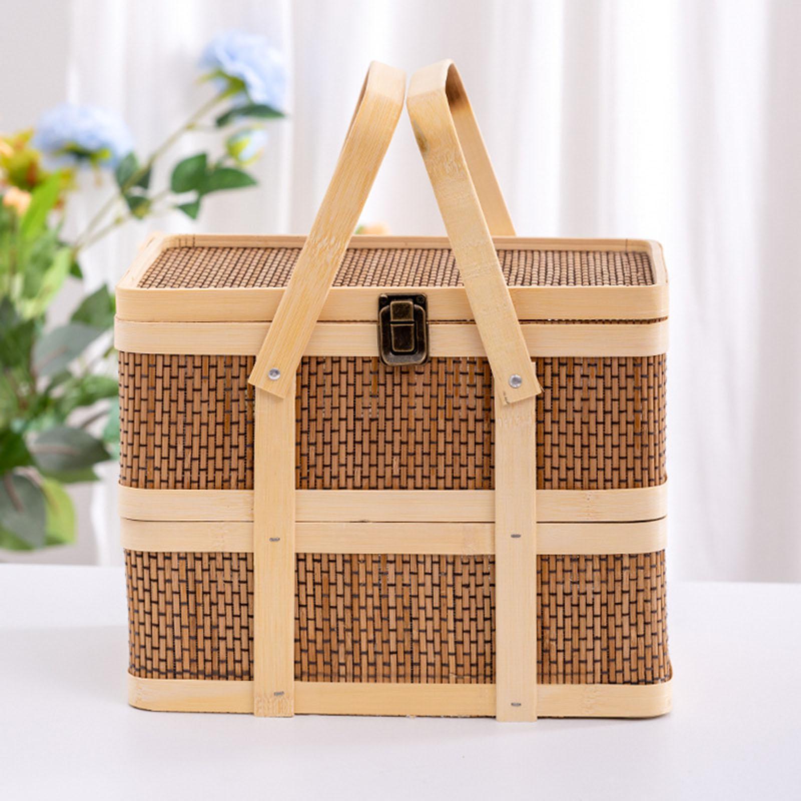 Woven Picnic Basket,Food Stora - Snacks Food Hamper Basket review and price